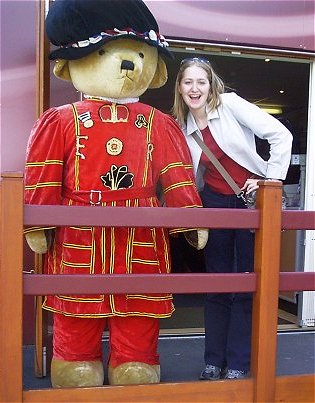 Julianna and the Teddy Bear Beefeater (Photo Courtesy of Julianna Parker)