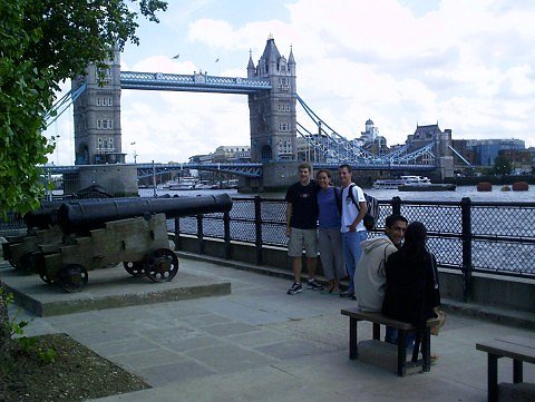 Katie and Two American Boys in front of the Tower Bridge (Photo Courtesy of Julianna Parker)