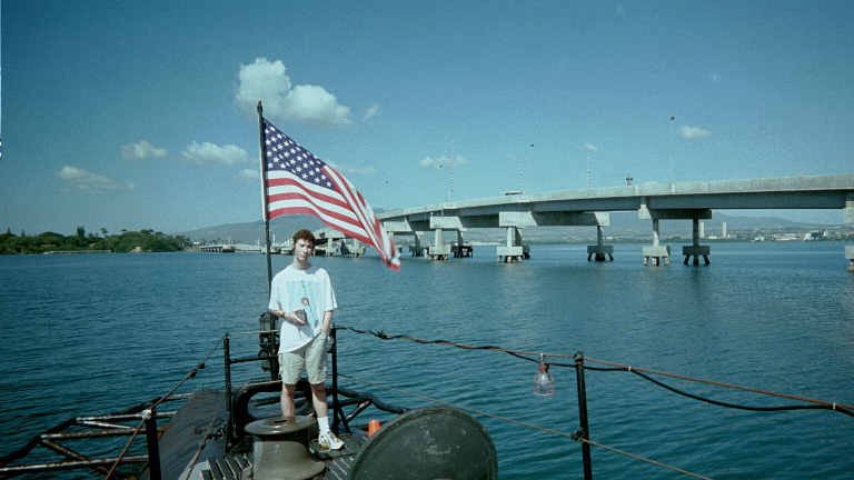 Jared at the Stern of the Bowfin