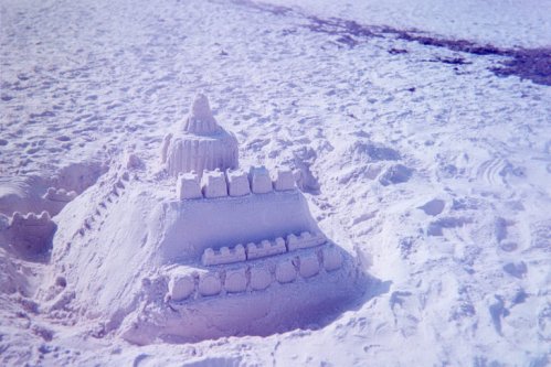 A beautiful sandcastle.