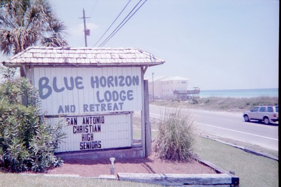 Blue Horizon Resort sign