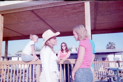 Sarah and Lauren have a little talk while Jessica smiles in the background