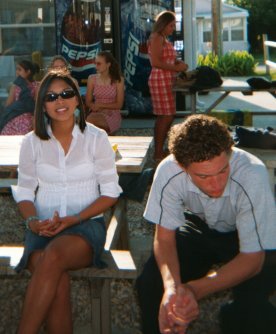 Linda and Kenny are prepared and waiting to go on our cruise!  (Photo Courtesy of Bryon Farris)